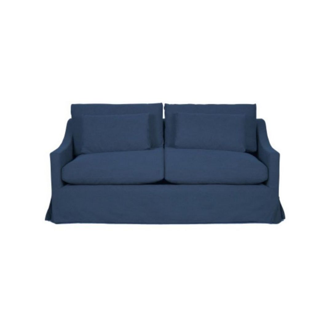 Hampton Feather Filled 2.5 Seater Sofa - Blue image 0